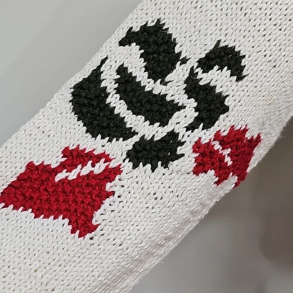 80s 90s Style Jennifer Reed Handknit Sweater Abstract Design & Cable Knit Waist - Picture 7 of 12